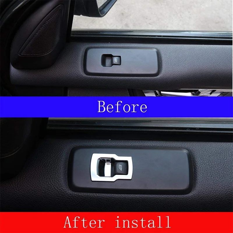 Chrome Car Door Window Switch Lift Button Cover Trim Frame for for Land Rover Discovery 4 LR4 Range Rover Sport L320 Accessories