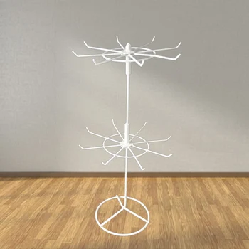 

Trinkets Iron Art Practical Rotatable Sturdy Dual Layer Non-Slip Detachable Durable Jewelry Elegant Display Shelf Rack Holder