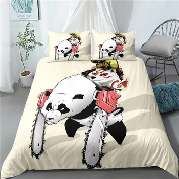 

Hip Hop Style Panda Duvet Cover Set Bedding Sets Bedroom Decor Bed Set Doona Quilt Comforter Cover with Pillowcases Dropship