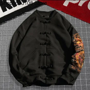 

Extra Large Size Middle Guofeng Coat Spuer fat Plus Fat Plus Large Size Loose Jacket Ethnic Group Wind Outerwear