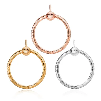 

New Fashion Authentic 100% 925 Sterling Silver O Pendant fit Original Pan's Necklace Women DIY Charm Jewelry