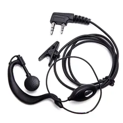 2 pinos cabeça montado walkie talkie fone de ouvido microfone walkie talkie rádio fio de segurança fone de ouvido