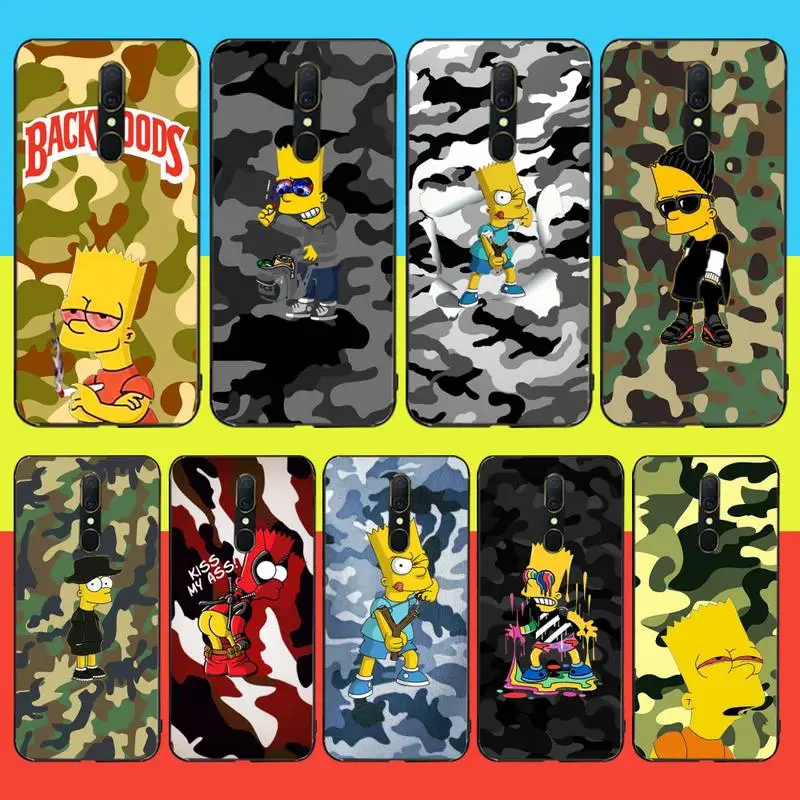 

HPCHCJHM Camouflage Simpson Phone Case For Oppo A5 A9 2020 Reno Z Realme5Pro R11 case