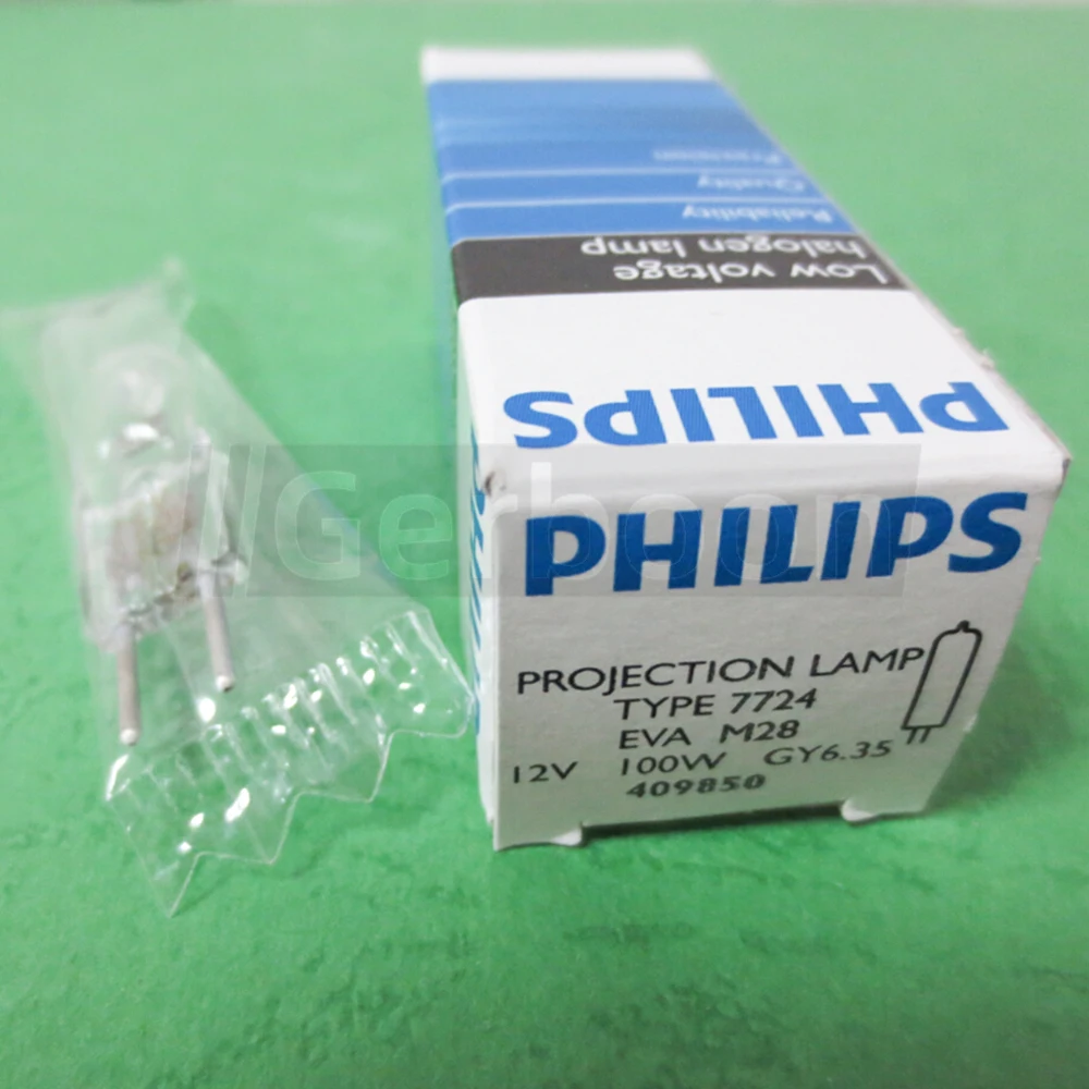 

Projection Lamp Type 7724 EVA M28 12V 100W GY6.35 409850 Low Voltage Halogen Lamp Bulb Projector Pointolite Cold Light Source