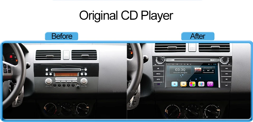 Discount Wontansy  android 9.0 car dvd for Suzuki Swift 2004 2005 2006 2007 2008 2009 2010 dvd player navigation 1