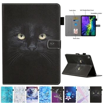 

For Apple iPad 10.2 Inch 2019 Case Cartoon Black Cat Leather Cover For iPad Air 3 7th Generation A2200 A2198 A2232 Cover Cases