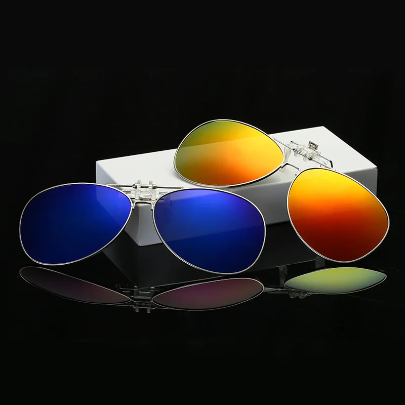 Очки водителя съемные линзы ночного видения для вождения Металлические поляризованные прикрепляемые очки солнцезащитные очки для вождения автомобиля