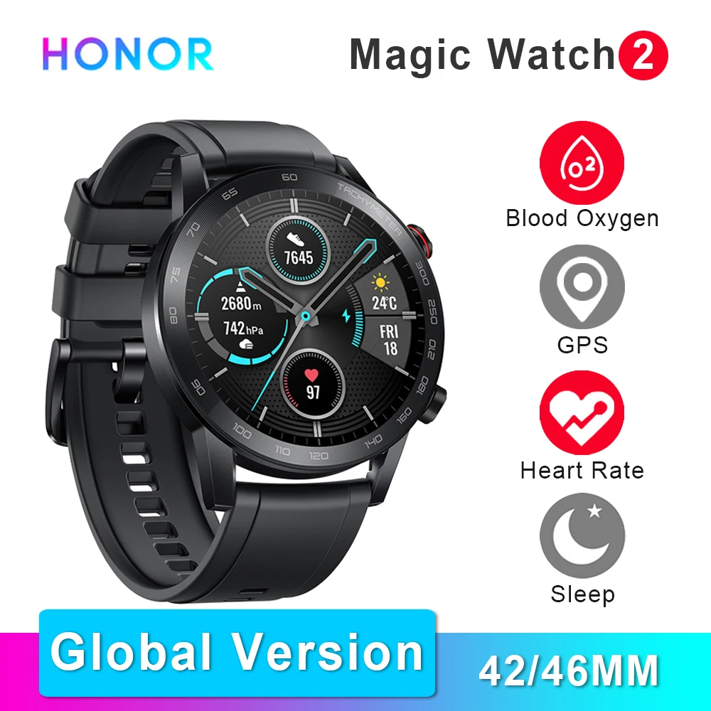 Водонепроницаемые Смарт часы Huawei Honor Magic 2 5ATM GPS пульсометр контроль сна