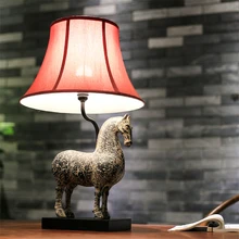 Новинка, китайский стиль, ретро, смоляная лошадь, настольные лампы для отеля, гостиной, спальни, классическое искусство, свадебные Настольные светильники, декоративные светильники