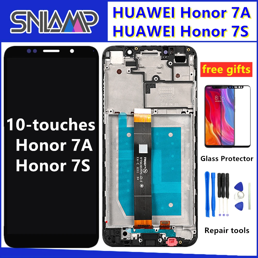 С рамкой ЖК-дисплей для huawei Honor 7A сенсорный экран дигитайзер DUA-L22 L02 L22 LX2 7S ЖК-экран
