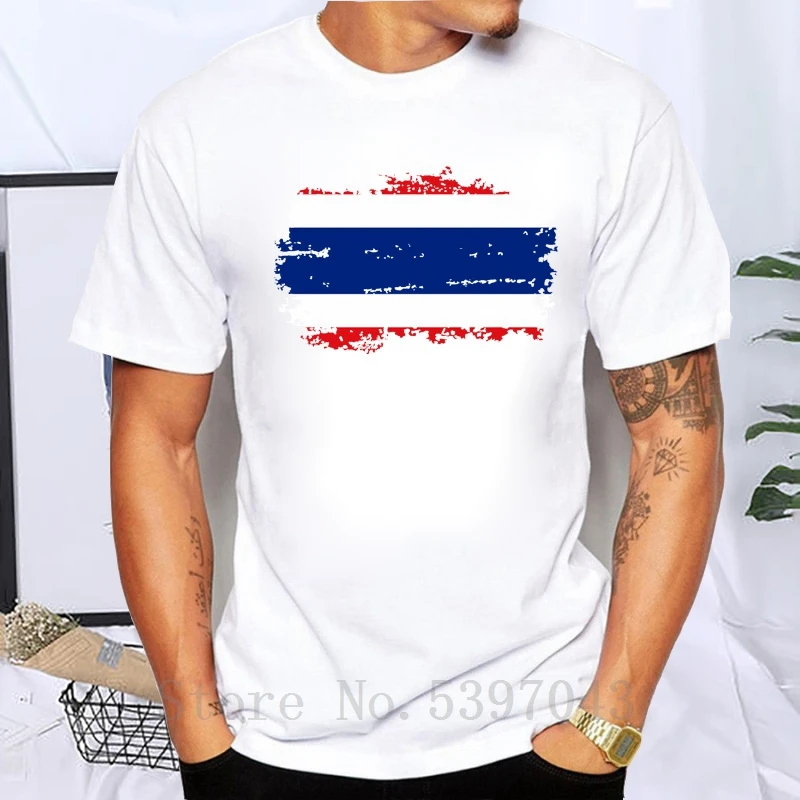 Men T-Shirt Nostalgic But Thailand National Flag Tops T Shirts Fashion Hipster Tee Short Sleeve Men T-Shirt Fitness T Shirt 2020