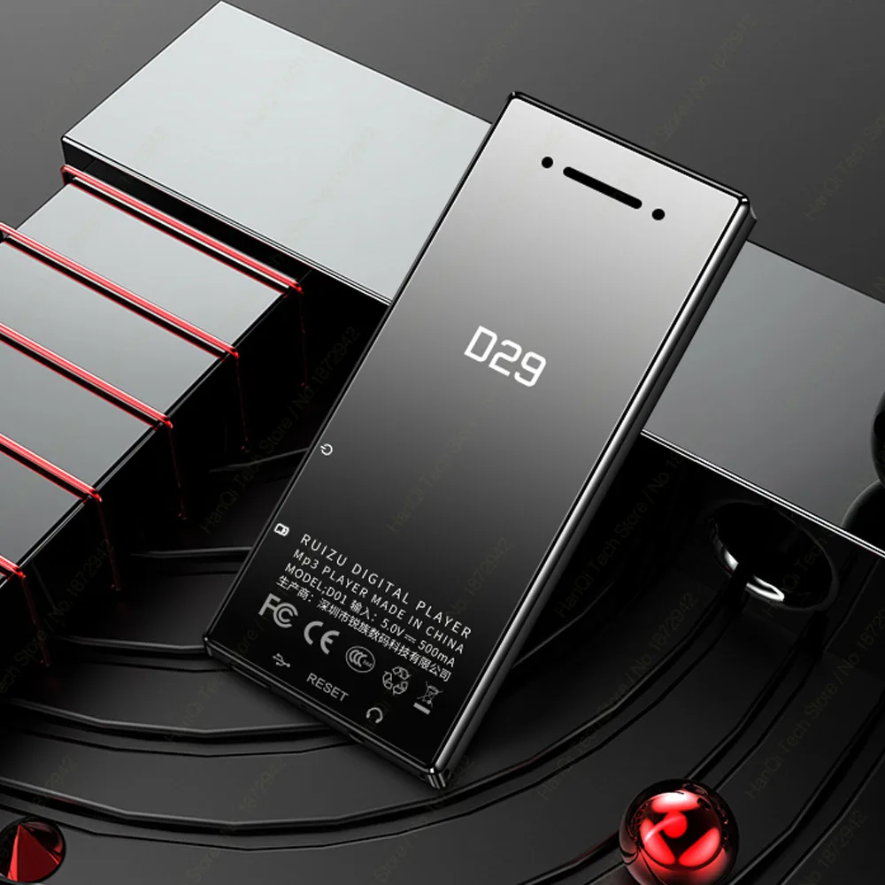 RUIZU D29 Bluetooth MP3 плеер портативный аудио 8 Гб музыкальный со встроенным динамиком