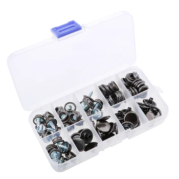 

75x Snap Fastener 3/8" Screws Button Socket Kit For Boat Marine Canvas Cover