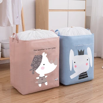 

New Large Laundry Basket 75L Foldable Laundry Hamper with Drawstring Cover Water-Proof Dust-Proof Linen Clothes Storage Basket