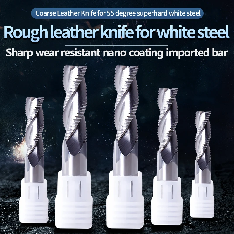 

ZGT Roughing Aluminum Endmill HRC55 3 Flute Carbide End Mill CNC Tungsten Steel Milling Cutter Roughing End Mills 6mm 8mm 10mm
