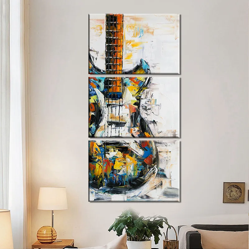 

Wish Amazon Cross Border Micro Jet Canvas Triple Painting Core Retro Entrance Model Spray-print Violin Oil Painting