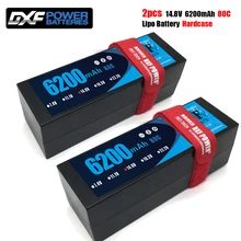 DXF-batería Lipo de 6200mAh, 14,8 V, 80C, para coche a control remoto, 4S, Lipo, carcasa dura con enchufe Deans/XT60 para helicóptero, coche, barco, camión
