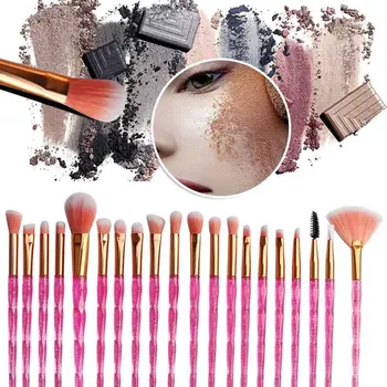 

20Pcs Diamond Makeup Brushes Set Powder Foundation Blush Blending Eye Shadow Lip Cosmetic Beauty Make Up Brush Pincel Maquiagem