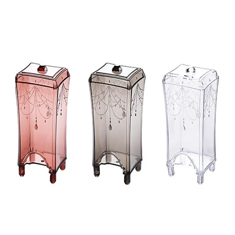Cosmetics Cotton Swab Storage Box Container Portable Acrylic Makeup Cotton Pad Holder Case Boxes Makeup storage