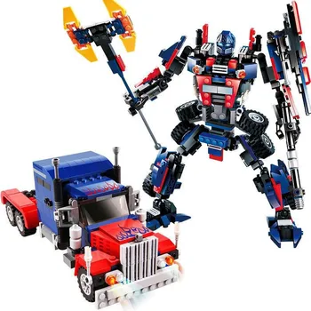 

377PCS Morphing Robot Action Figure Building Block City Creator Technic Car Model Bricks Assemblage Toys For Children Gift