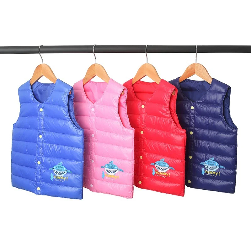 New Kids Vest Children Girls Cartoon Jacket Winter Autumn Baby Boys Warm Outerwear Coats Children Outfits