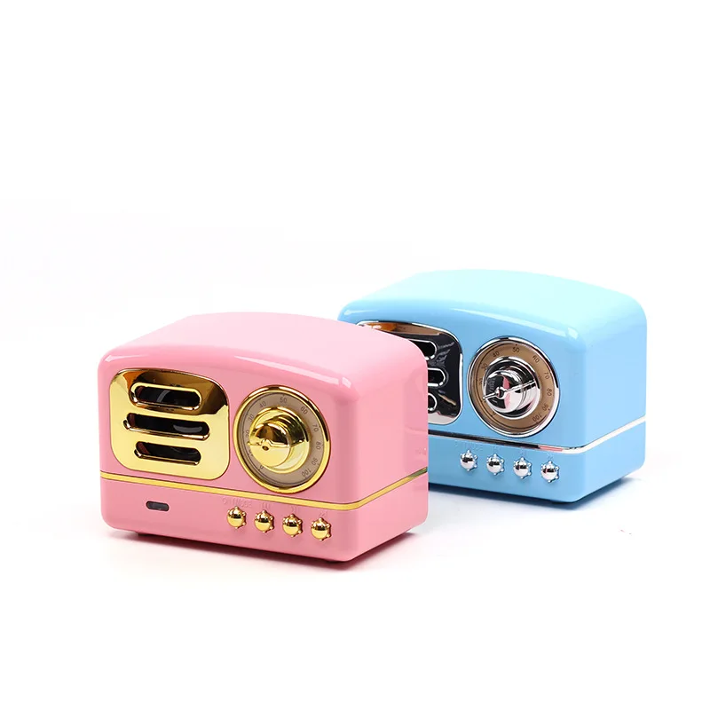 Portable Bluetooth Speaker Retro Mini Wireless Radio USB/TF Card Music Player HIFI Subwoofer | Электроника