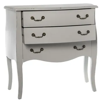 

Decorated-48591 Comfortable Wood C/3 Drawers Silver/mirror _ 85x40x8
