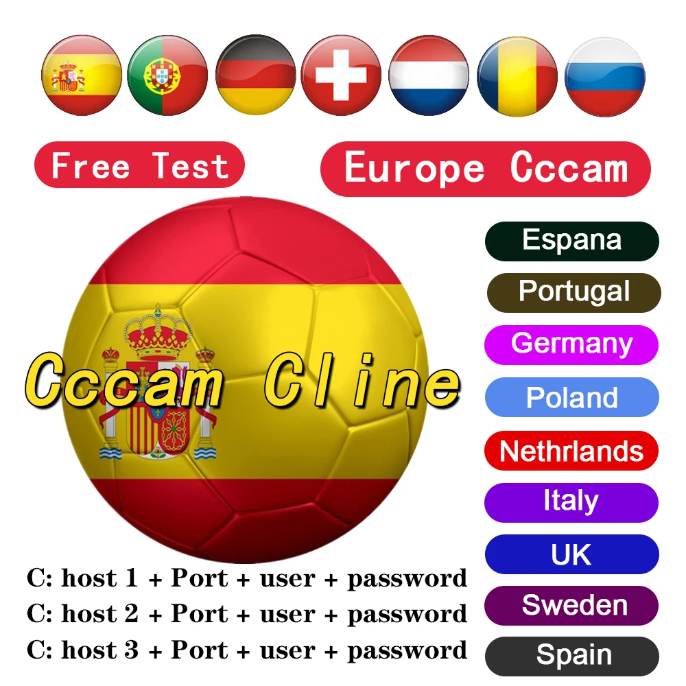 

TV Receiver CCCAM OSCAM Stable Clines for Europe spain Portugal Germany Poland HD DVB-S2 Support Satellite TV Receiver FULL HD