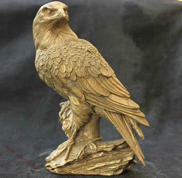 

Copper Crafts Brass decoration Fine Brass Chinese Culture Brass bronze statue Bird goshawk owl eagle Sculpture Ornament