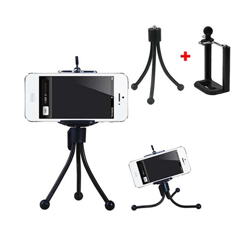 

For iPhone 6 6s 7 8 Plus Universal Mobile Phone Holder Stand Tripod+Clip Camera Monopod Samsung S6 S5 meizu mx 6 M2 mini lenovo