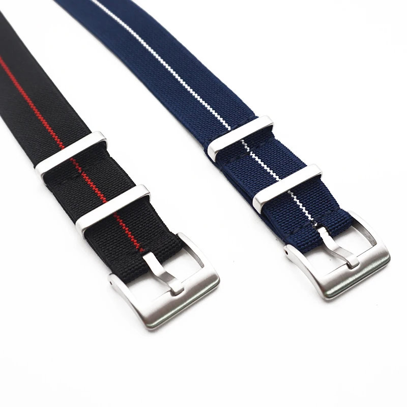 

2019 New Arrival French Troops Parachute Bag For Nato Nylon Elastic Belt Watchbands 20mm 22mm Nato Strap #E