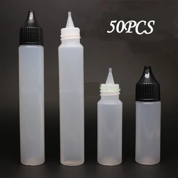 

50Pcs 15ml 30ml New Empty Dropper Bottles Liquid Juice Vape Drippers Tips Squeeze Filling Wide Mouth Refillable Containers