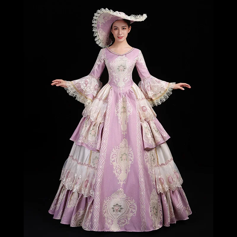 Элитные корт рококо барокко Marie Antoinette Бальные платья 18 век Ренессанс, платье для женщин