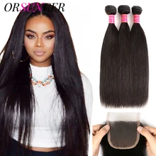 

Body Wave Bundles With Closure Brazilian Hair Weave 3 Bundles With 4x4 Lace Closure Natural Human Hair Bundles With Closure