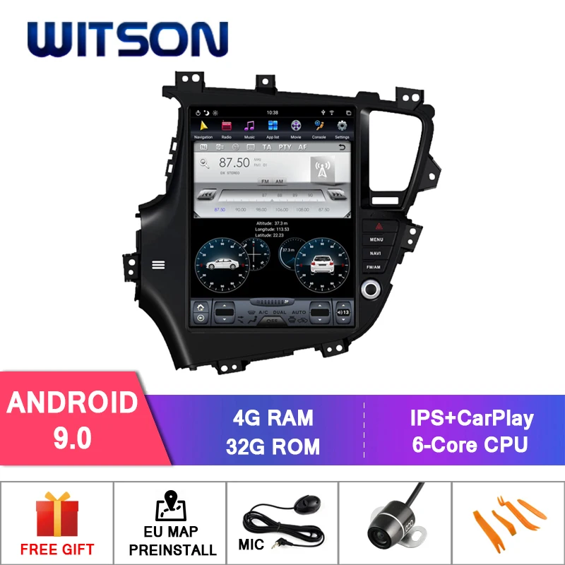 WITSON Android 9 0 TESLA для KIA K5 (версия автокондиционера) низкий 4 ГБ 32 GPS-навигация