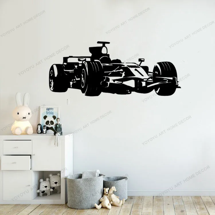 Wall Decal Room Sticker Racing Flag Formula 1 Speed road bedroom boys art bo2975 
