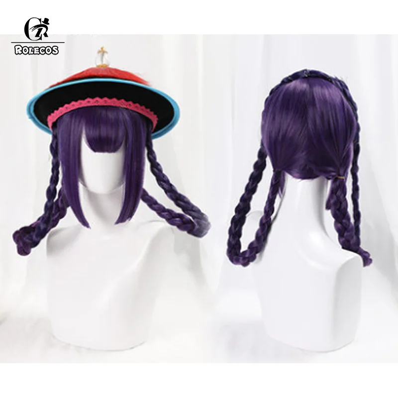 ROLECOS игра Fate Grand заказ косплей Shuten Doji Фиолетовый Цвет Косплей головные уборы синтетические волосы FGO Cos зомби волосы