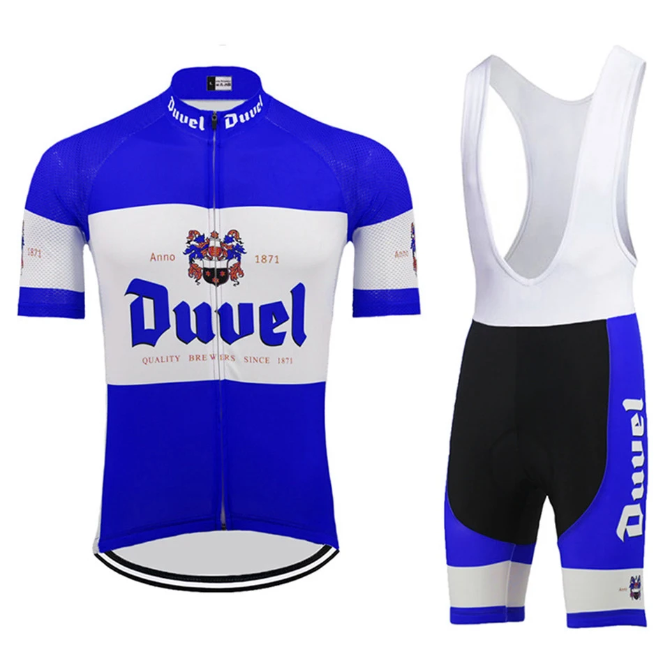 Cycling suit DUVEL пиво Велоспорт Джерси Набор красный pro одежда для команды велосипедистов гелевая Подушка 19d летние топы pro костюм для велосипеда culotte велосипедный Джерси - Цвет: Cycling suit