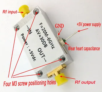 

LNA 20MHZ to 6GHZ Low noise amplifier RF amplifier CNC housing high linearity