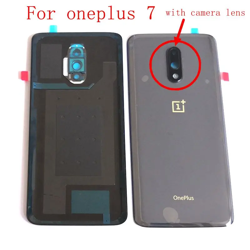 Крышка батарейного отсека для oneplus 7 задняя крышка корпуса рамка замены на стекло