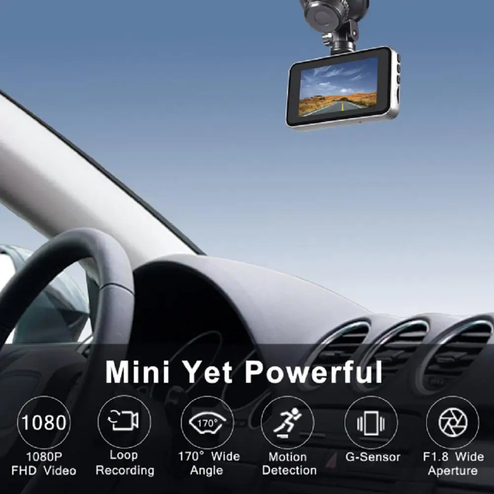 

HiMISS 3 Inches HD Cam Dual Lens Car DVR Camera 1080P Front+Rear Night Vision Video Recorder Dashcam Parking Monitor