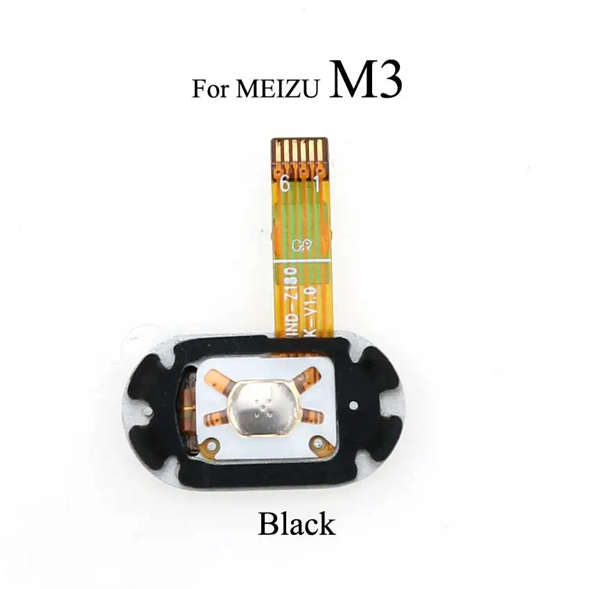 M3 Black Юйси для Meizu M3 M3S M5S U10 U20 кнопка домой датчик отпечатков пальцев Ключ гибкий кабель лента запасные части для Meilan 3 3S 5S - Цвет: M3 Black