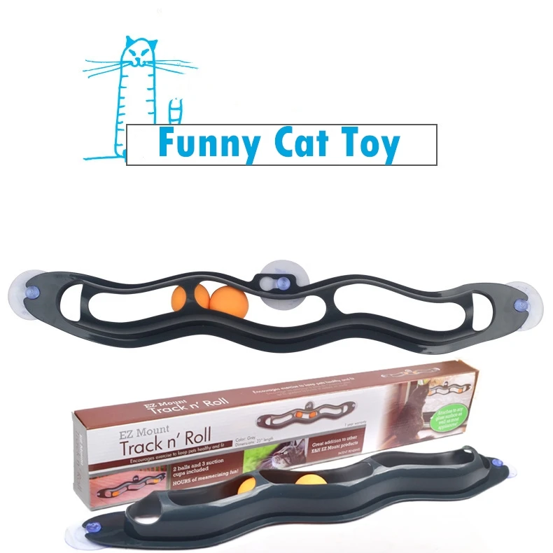 Игрушка для кошек, игровая труба с шариками, игрушка для кошек, трек для игры в туннель, игрушка для питомца, Забавный шар, игрушка на присоске, игрушки для домашних животных, товары для кошек, игрушки на окно