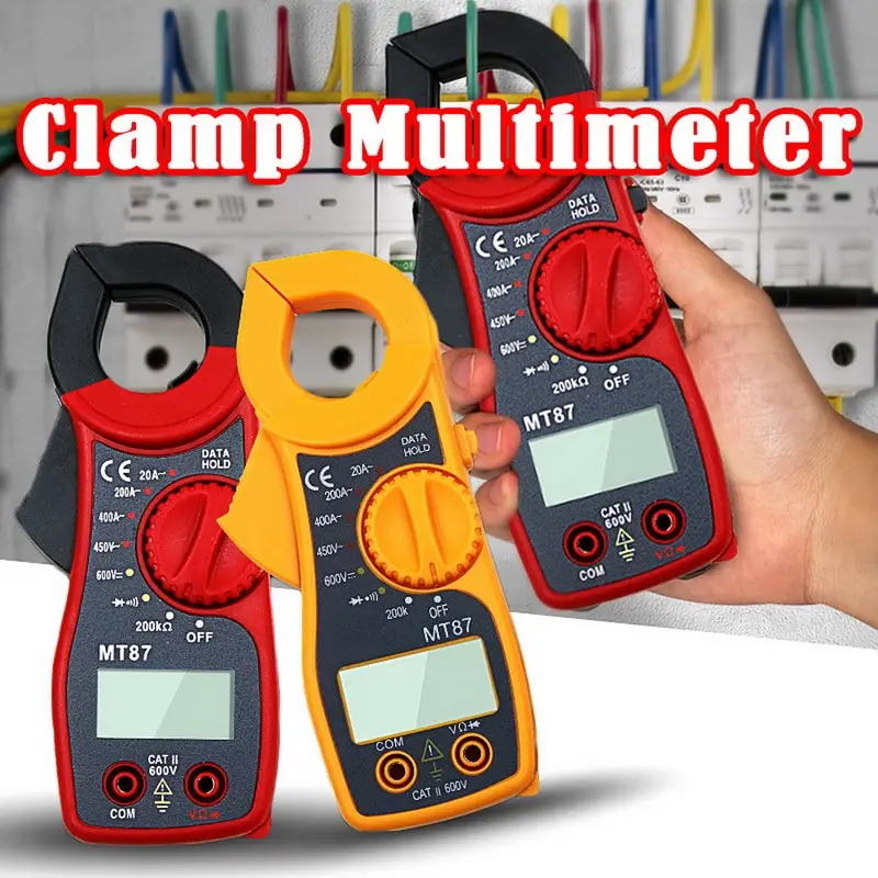 

1PCS LCD Digital Multimeter MT87 AC/DC Current Ammeter Voltage Resistance Capacitance Volt Amp Ohm Meter with Tester Probe