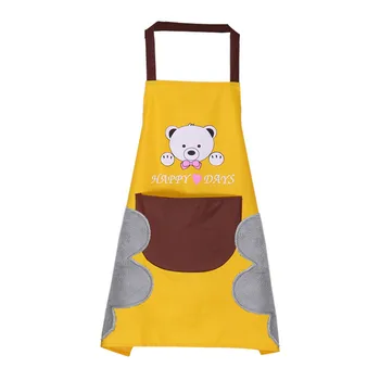 

Erasable Hand Waterproof Apron Kitchen Oil and Dirt Antifouling Cartoon Halter Apron TB Sale