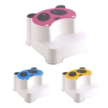 

Baby Double-layer Step Stool Children Boys Girls Bathroom Anti-Slip Footstool Kids Toddler Toilet Training