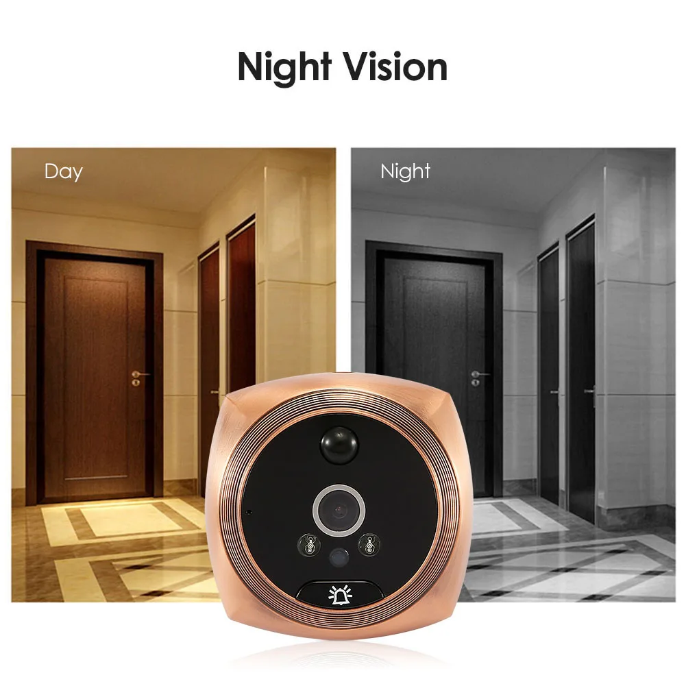 Door Eye 4.3 inch Digital Door Eye Camera Wide Angle Video Photo Peephole Night Vision PIR Motion Detection Electronic Doorbell video intercom system