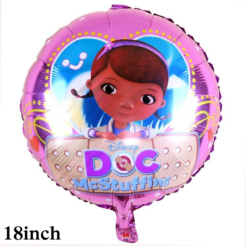 

purple color McStuffins Doctor helium balloons 10pc 18 inch round Doc McStuffins clinic party balloons for kid toys foil balloons