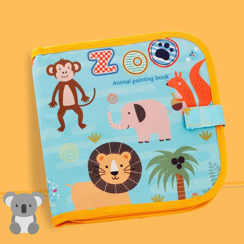 Drawing Board Kids Portable Drawing Set For Kid Soft Graffiti Erasable Drawing Animal Picture Book DIY Drawing Books