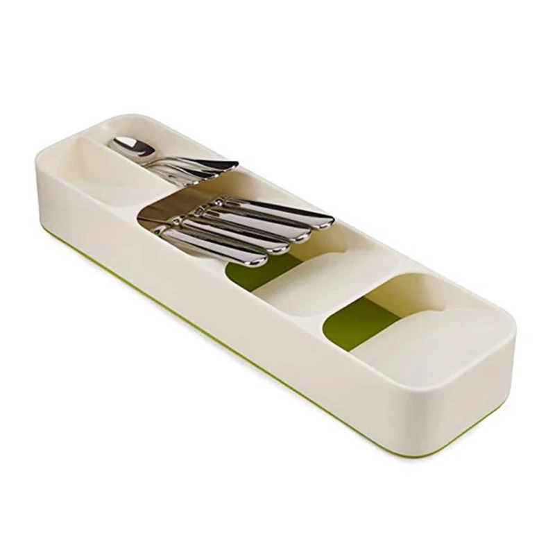 

Knife Fork Storage Creative Eco-Friendly Kitchen Organizer Tray Separation Finishing Kitchen Storage Box